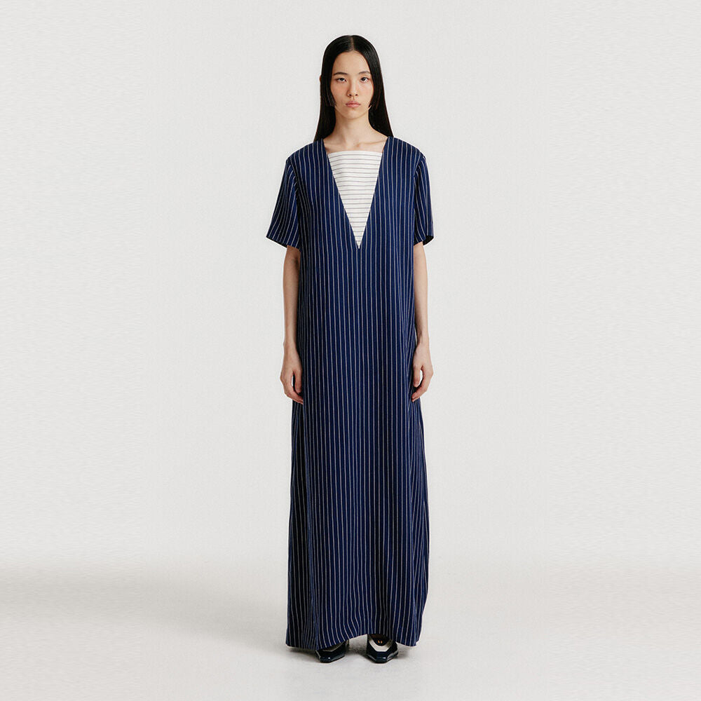 EENK EENK Maxi Dress Navy Stripe
