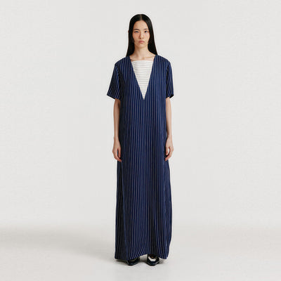 EENK Maxi Dress Navy Stripe