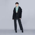 YCH DOUBLE LAYERED JEANS BLACK (W23DB709BK)