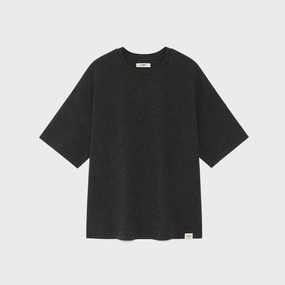 GLOWNY G COZY BOX TEE (CHARCOAL)