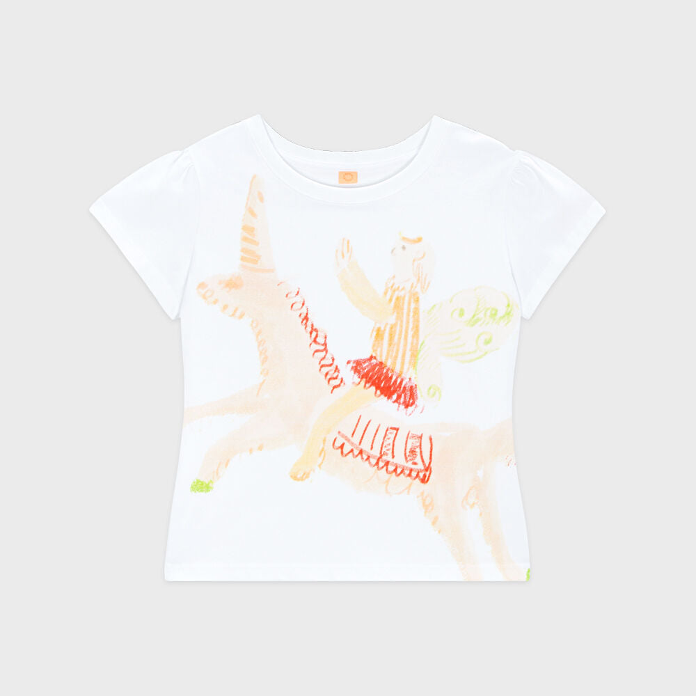 SINOON Big Unicorn Puff T-Shirt (Orange)