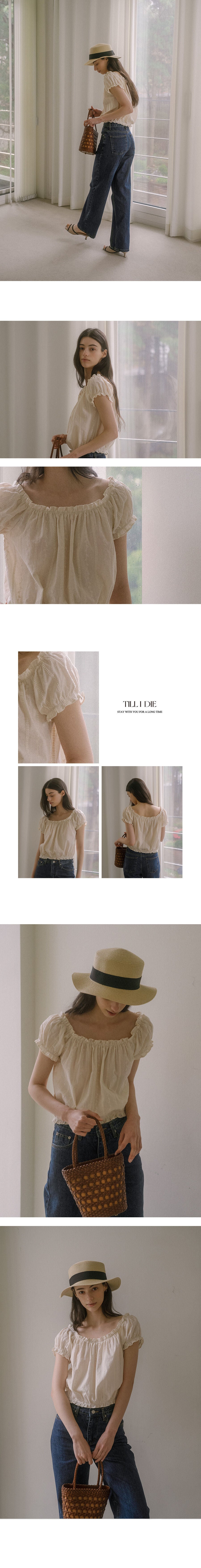 TILLIDIE Two-way shirring blouse TISU03BL02_Butter