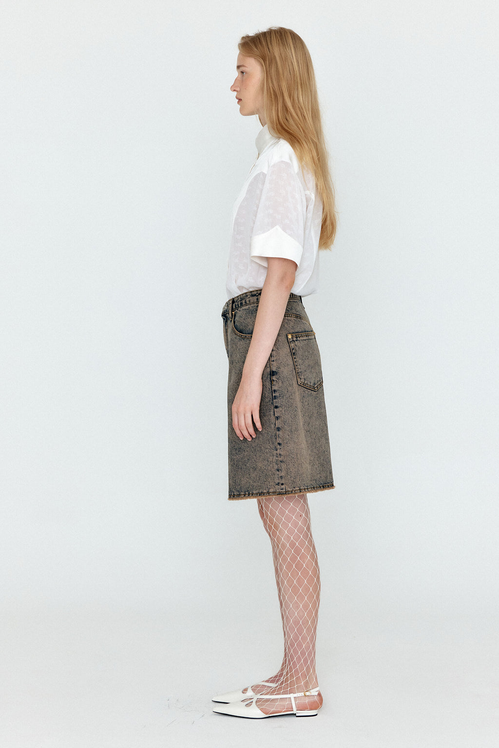 EENK EENK WECO Denim Biker Shorts - Khaki Blue