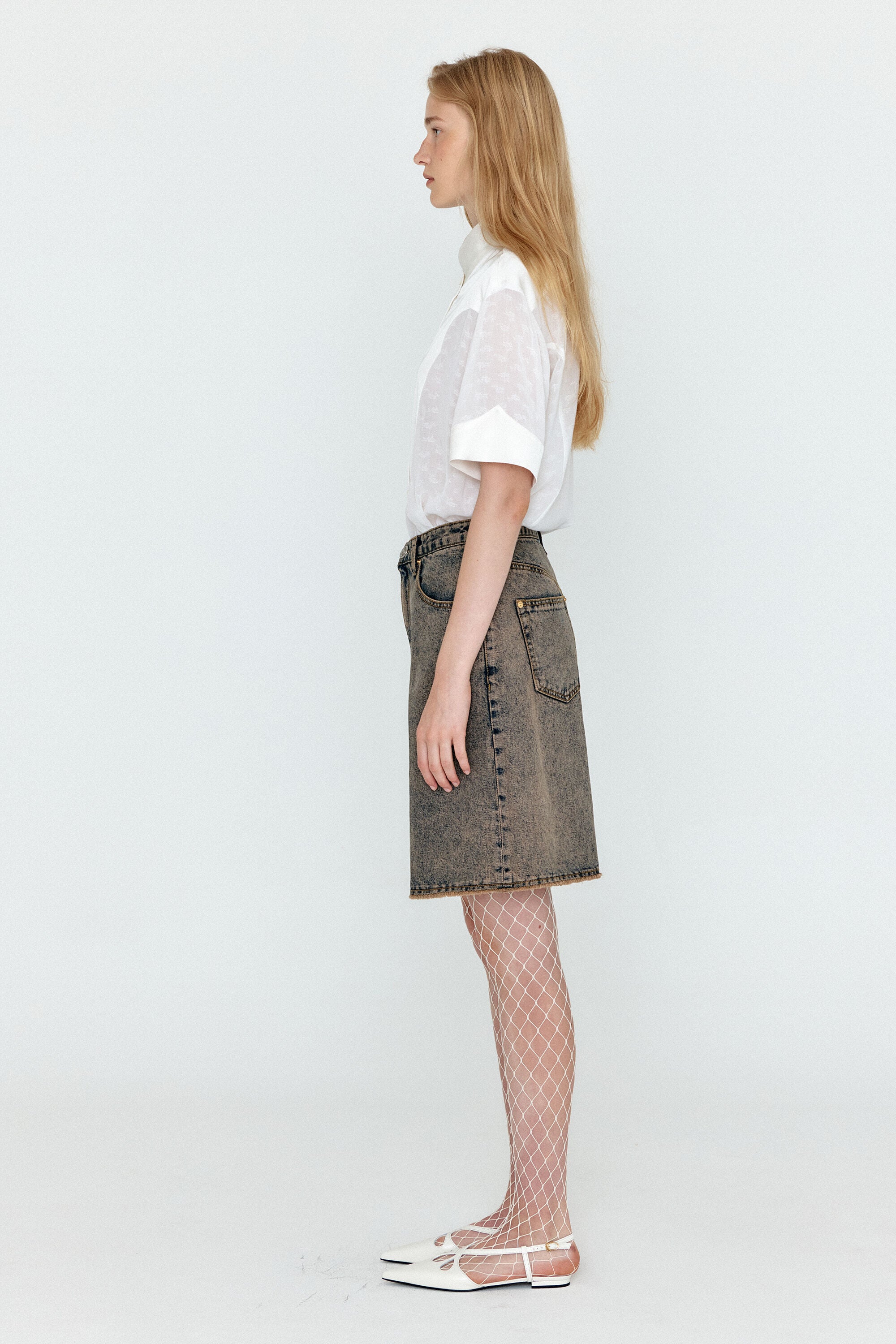EENK EENK WECO Denim Biker Shorts - Khaki Blue