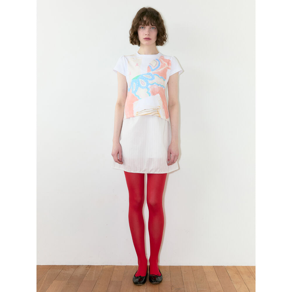 SINOON Big Pony Toy Puff T-Shirt (White)