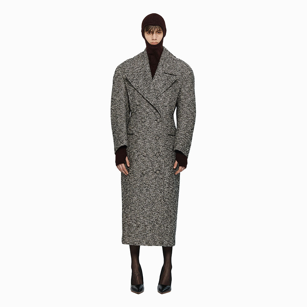YCH DOUBLE-BREASTED LONG COAT KHAKI (W24CT1052KK)