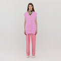 EENK EENK VETTE Scarf-Belted Two-Tuck Pants - Light Pink