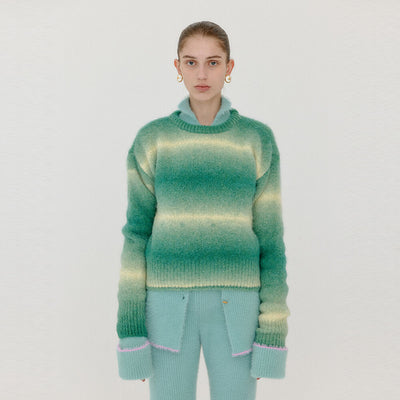 EENK VASSILA Gradation Striped Pullover - Green