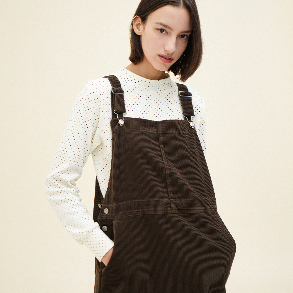 CHIQUITA CHIQUITA Overall Skirt Corduroy Brown