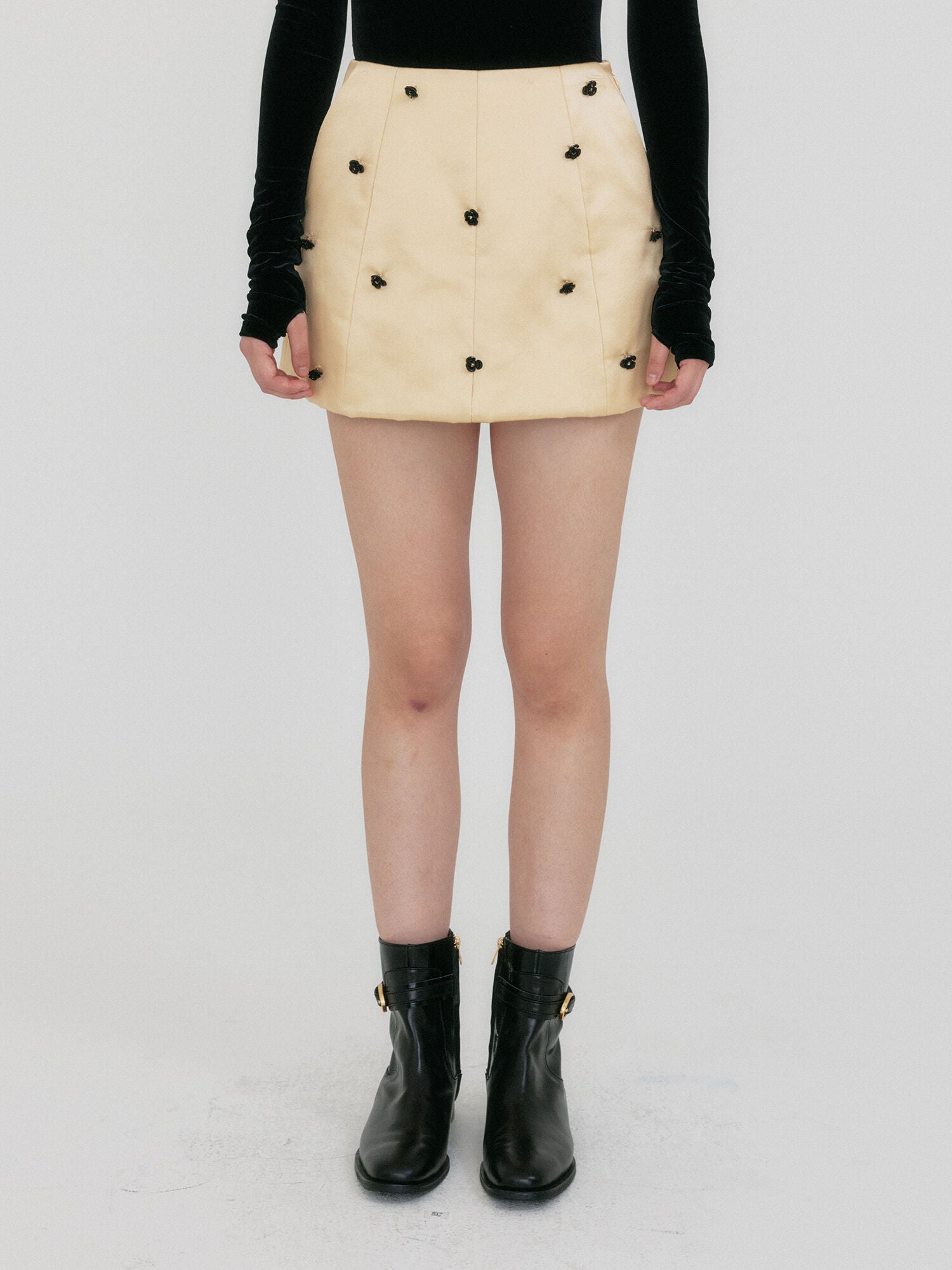 EENK ZOII A-line Flower Mini Skirt - Yellow