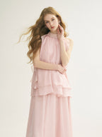 sincethen Peach pink halterneck blouse
