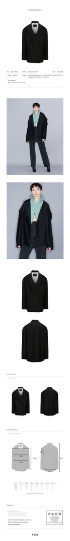 YCH OVERSIZED JACKET BLACK (W23JK101BK)