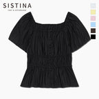 SISTINA Square neck smoking blouse_AWWBLQ21020