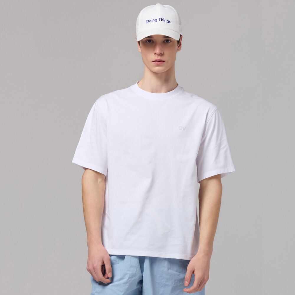 OUTDOOR VOICES [Wearing Lee Jae Yoon] AirCorePro OV ALL ROUND LOGO TEE (LIGHT HEATHER GRAY)