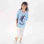 JUNEJUNE SPACE Uniform Boxy T-shirts_Light Blue