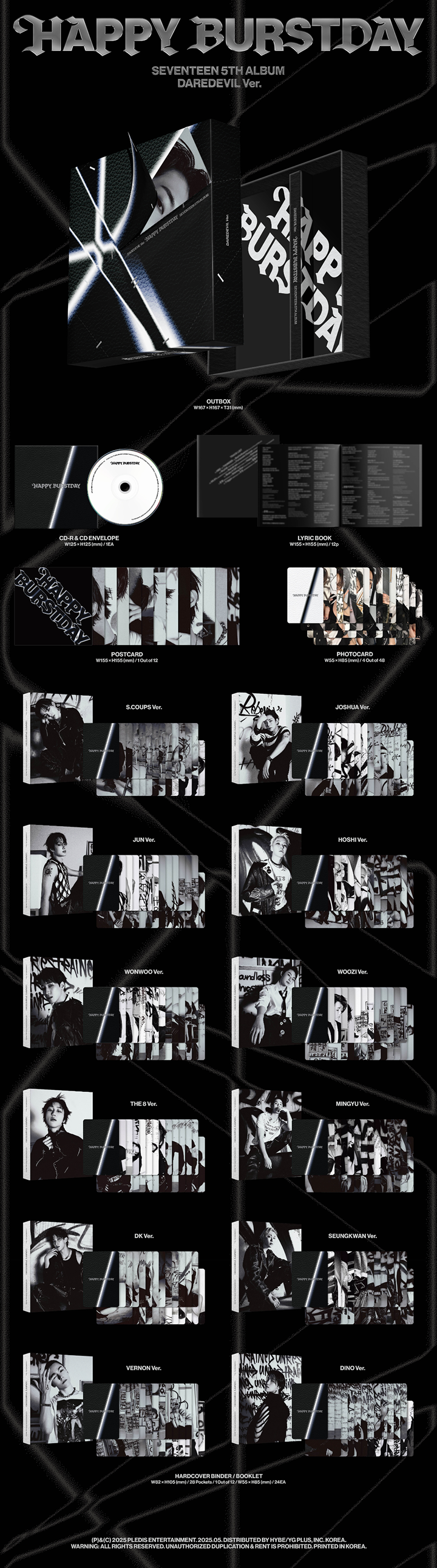 5th Album ‘HAPPY BURSTDAY’ DAREDEVIL Ver. (Random) detail 2