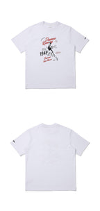 diadora Vintage graphic cotton poly short sleeve t-shirt WHITE