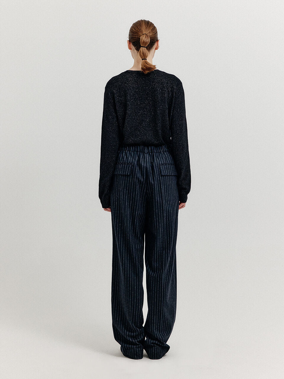 EENK XIELX Classic Pants - Navy/Grey Stripe
