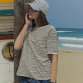 TILLIDIE Cotton stripe T-shirt[2color]