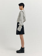 EENK EENK Waistband Layered Mini Skirt - Black