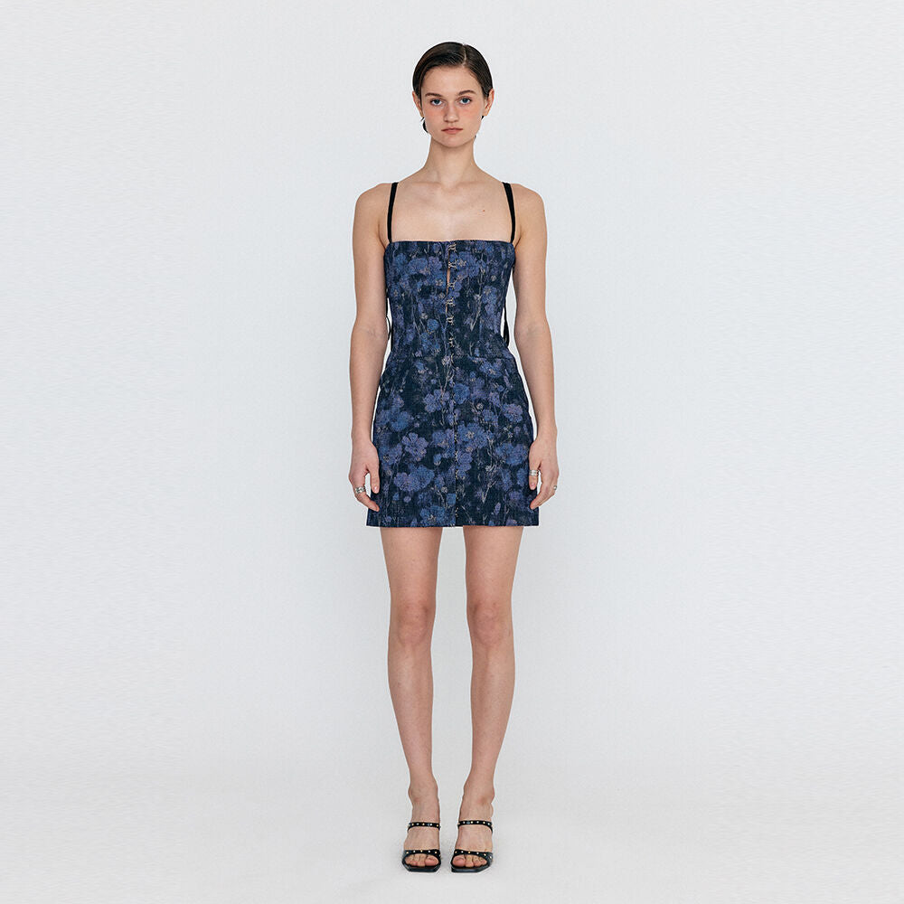 EENK WEBRIA Bustier Mini Dress - Purple Multi