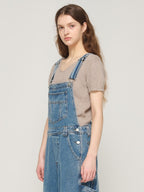 CARGOBROS CARGOBROS Denim Cargo Overall Pants (Medium Blue)
