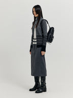 EENK EENK XCOO Cable Knit Zip Cardigan - Grey