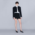 YCH TRIMMED CROP JACKET DARK NAVY (W23JK103DN)