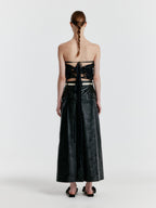 EENK YICOLE Tucked Maxi Skirt - Black