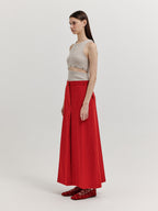 EENK EENK Tucked Maxi Skirt - Red
