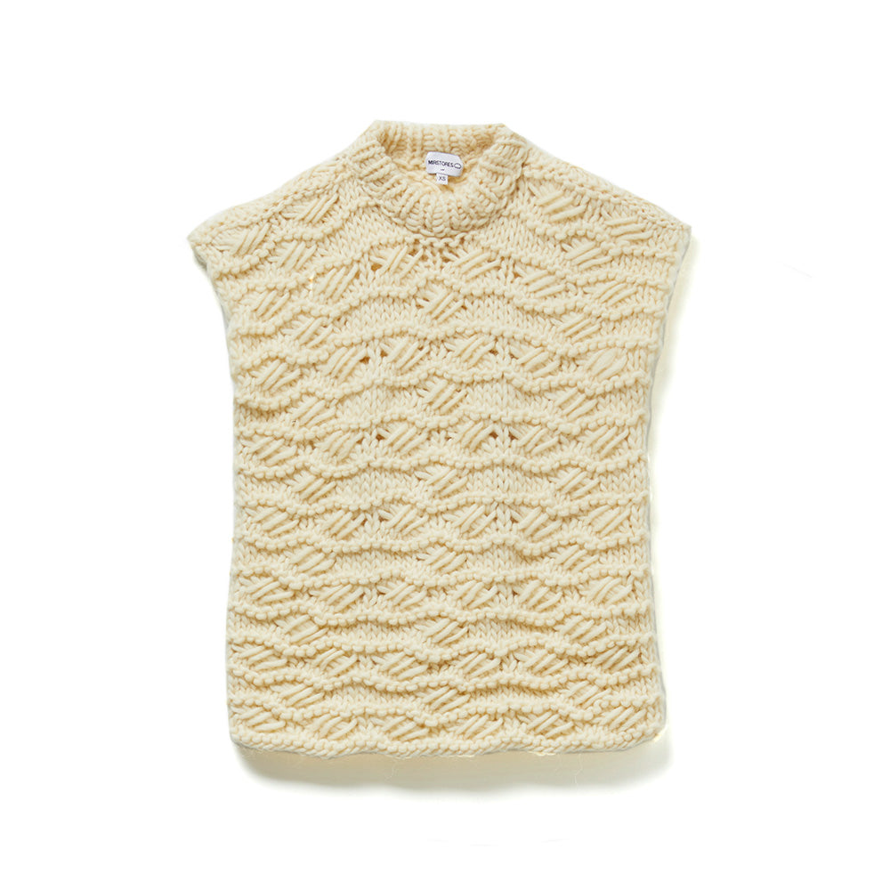 MIRSTORES Mir Stores Wave Overfit Vest - Ivory