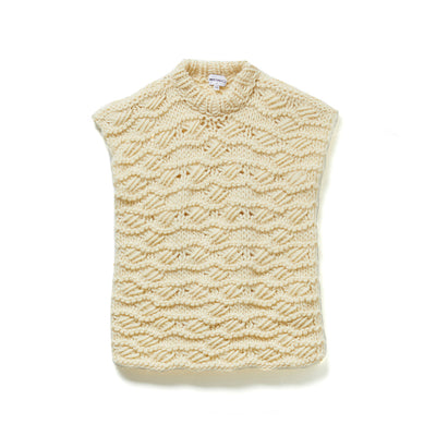 Mir Stores Wave Overfit Vest - Ivory