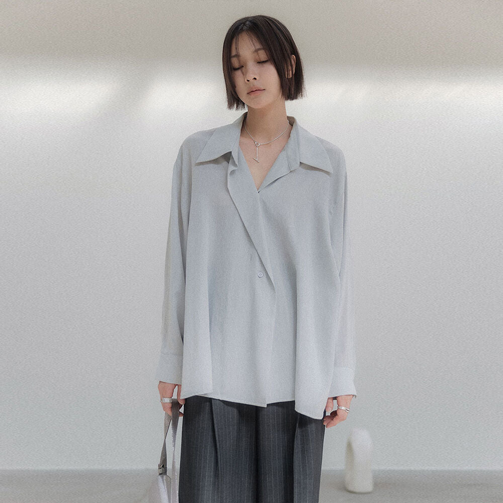MEMUA Sfumato unflattering blouse (grayish blue)
