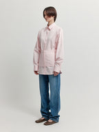 EENK XIRT Oversized Shirt with Skirt Belt - Light Pink