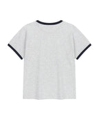 MARITHÉ+FRANҪOIS GIRBAUD W PARIS GRAPHIC RINGER TEE light heather gray