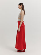 EENK EENK Tucked Maxi Skirt - Red