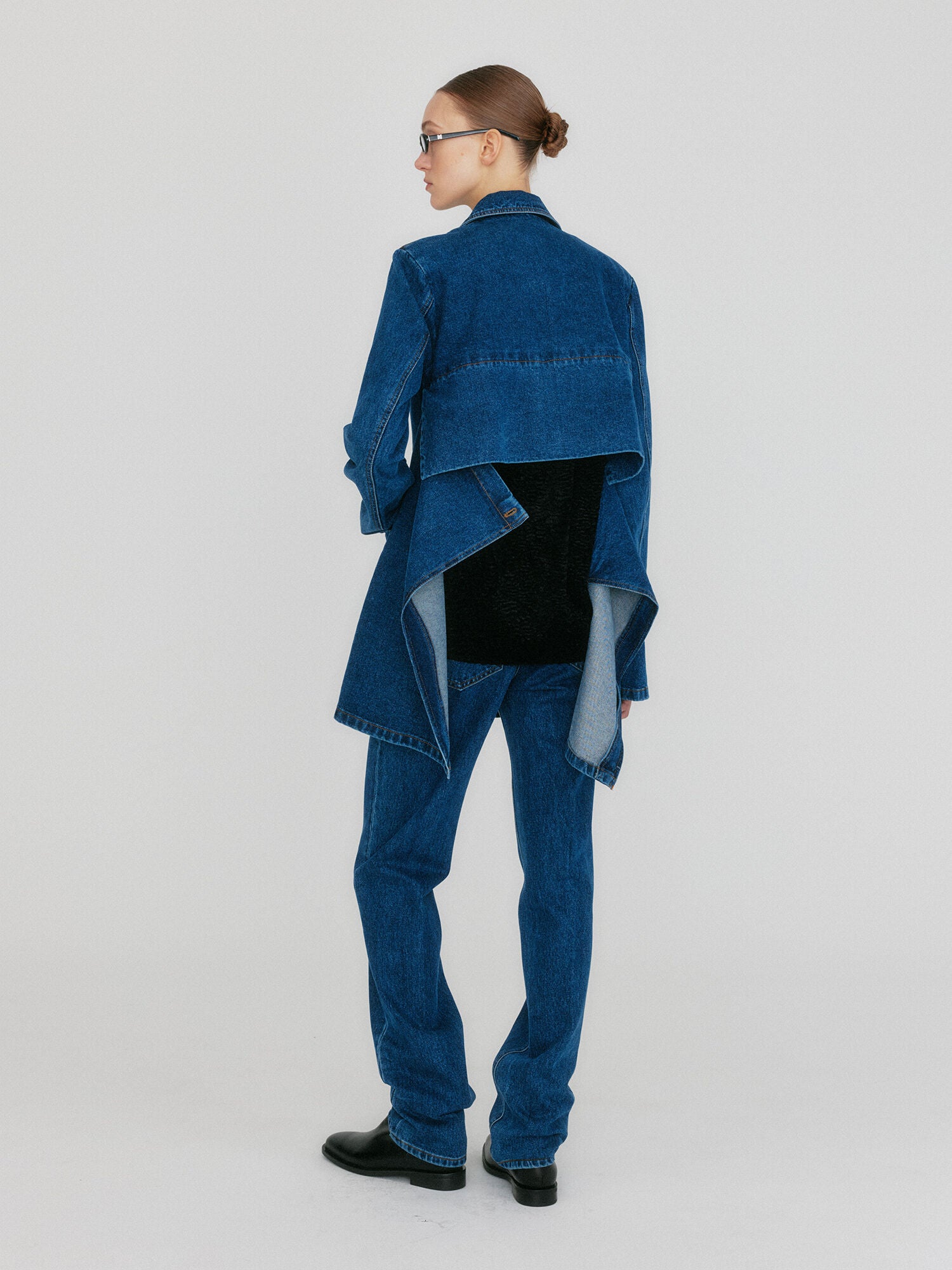 EENK ZUY Denim Utility Jacket - Blue