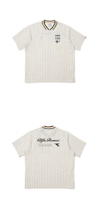 diadora Alfa Romeo Seersucker Short Sleeve T-Shirt IVORY
