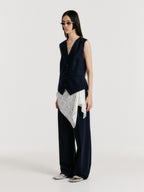 EENK YEDIA Scarfed Pants - Navy
