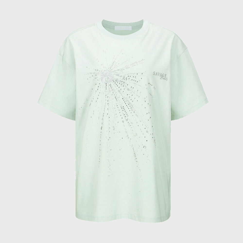 YCH ART WORK PRINTING T-SHIRT MINT (W24TS11151MT)