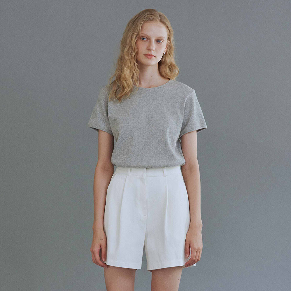 URAGO Waffle half t-shirt_3colors