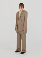 EENK ZELL Single-Breasted Blazer - Beige
