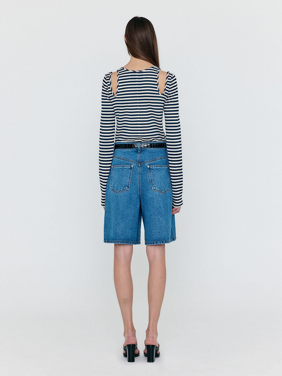 EENK EENK WECO Denim Biker Shorts - Denim Blue