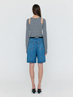 EENK EENK WECO Denim Biker Shorts - Denim Blue