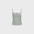 YCH LUREX-DETAILED SLEEVELESS TOP GREY (F24TO9061GY)