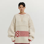 EENK EENK XANTHE Jacquard Knit Pullover - Ivory