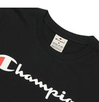 CHAMPION Big Script Logo Cotton Short Sleeve T-Shirt Black