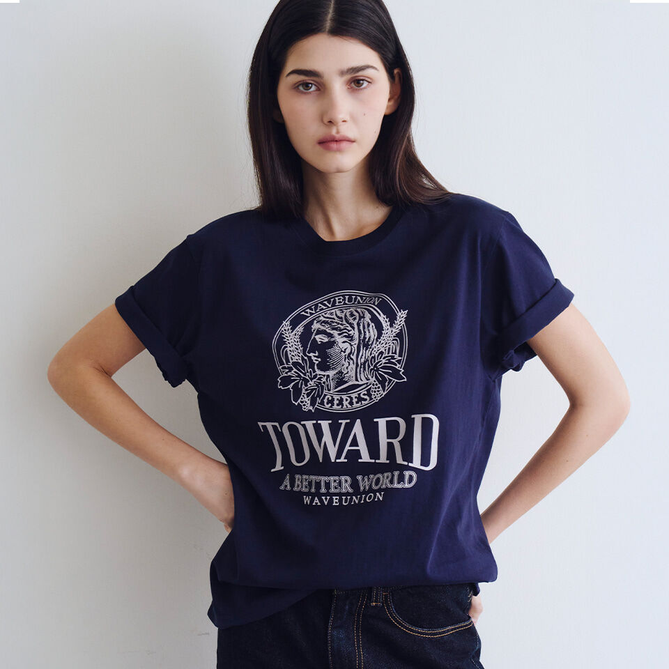 WAVE UNION Toward T-shirt Navy