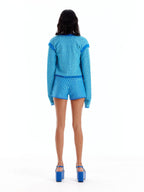 EENK EENK ULTRA Gingham Vest Cardigan - Blue