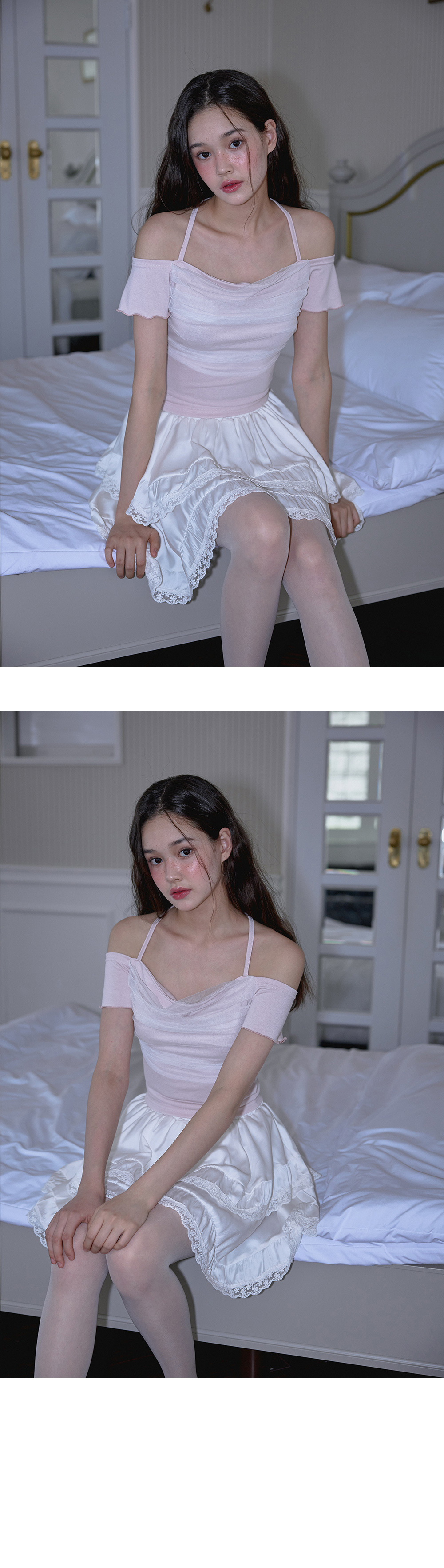 RoséFrantz Sha Layered Halter T-shirt [Pink]